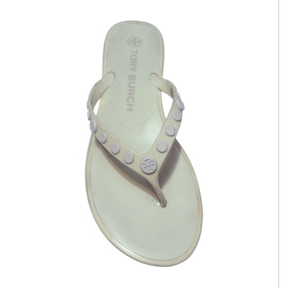 AMPUTEE RIGHT SHOE ONLY Tory Burch Studded Jelly Thong Sandals Sz 7 ONE SHOE - Picture 1 of 6